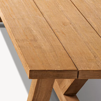 Table à manger en bois massif moderne de haute qualité pour salle à manger, appartement, maison, villa, hôtel, restaurant