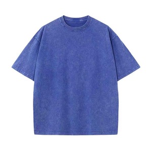 Camiseta de 100% algodón de gran tamaño unisex 240GSM ropa de calle de corte cuadrado recortada de peso pesado con diseño gráfico de logotipo personalizado - Product Image 1