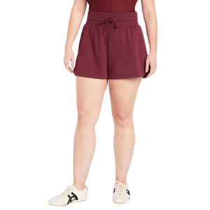 Short en molleton dynamique à taille extra haute de meilleure qualité Short pour femme Short pour femme Taille à cordon élastique - Product Image 1