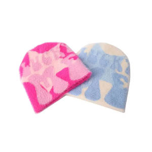 Usine directe hommes Mohair Beanie chapeau bas quantité minimale de commande à la mode porter broderie 3D pour voyage - Product Image 2