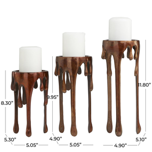 Nuevo diseño creativo portavelas de aluminio 3 uds candelabro decorativo para decoración de boda en casa - Product Image 3