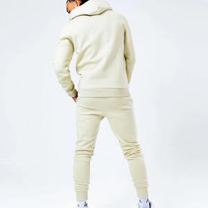 Nuevo 2025 ropa deportiva gimnasio Fitness chándal transpirable hombres conjunto de dos piezas chándal Jogging traje chándal 100% algodón - Product Image 2