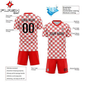 Vente en gros 100% polyester uniforme de football de Thaïlande vêtements de football t-shirt maillot de football personnalisable léger respirant - Product Image 4