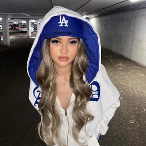 Harajuku sweats à capuche zippés femmes mignon corne lettre tricoté sweat-shirt surdimensionné décontracté à manches longues rue Couple Y2K veste hauts - Product Image 4