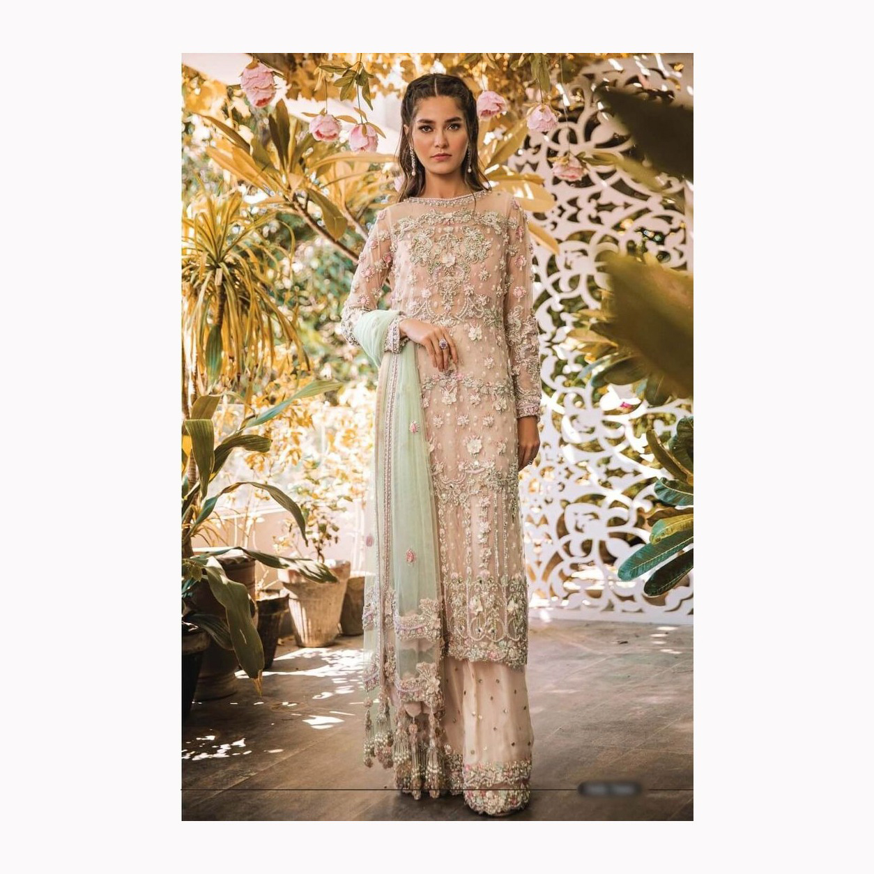 sachin and babi light blue dress Bridal Dresses | Pakistani Wedding Dresses main image 1