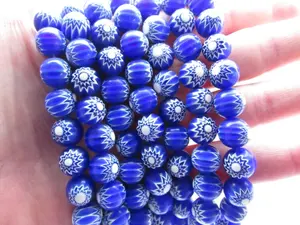 Fully Opaque Black Green Vibrant Red 4mm 6mm 10mm Round Chevron Crystal Glass <b>Beads</b> Jewelry-Lampwork Loose Necklace <b>Bracelet</b> - Product Image 3