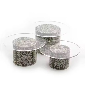 Soportes de pastel de alta calidad para postres de boda y soportes para servir pasteles Madre de perla Acrílico Top Venta caliente Artes indias - Product Image 5