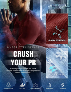 Haut de compression musculaire sublimé personnalisé, couche de base ajustée pour vêtements de musculation et de course à pied et vêtements de jogging respirants - Product Image 5