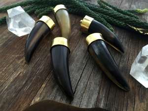 Collier pendentif en corne de buffle fait à la main Animal naturel nouveauté cadeau de décoration de maison de luxe sa Collection de techniques polies - Product Image 6