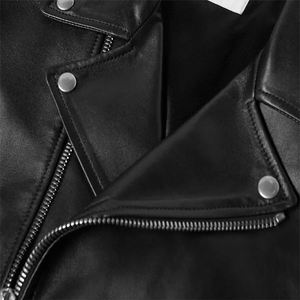 Mode slim fit style Design classique veste en cuir hommes moto Pu Faux cuir veste Logo gratuit personnalisation livraison directe - Product Image 3