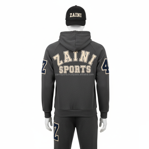 ชุดวอร์มผู้หญิง320 GSM ผ้าฝ้ายเนื้อนุ่มผสมโพลีเอสเตอร์ชุดวิ่งสำหรับฤดูหนาวพร้อมแผ่นปะกำมะหยี่ออกแบบโลโก้ได้ตามต้องการขนาดใหญ่พิเศษ - Product Image 5