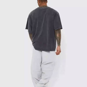 Venta caliente personalizado impreso Logo Desing hombres ácido lavado camiseta alta calidad superior mejor transpirable hombres ácido lavado camiseta - Product Image 2