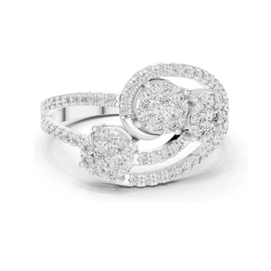 Bague de fiançailles pour femme en diamant de laboratoire 0,655 CT, taille brillant, clarté VVS-VS, couleur EF, or 18 carats, 14 carats, 10 carats, argent sterling 925 - Product Image 3