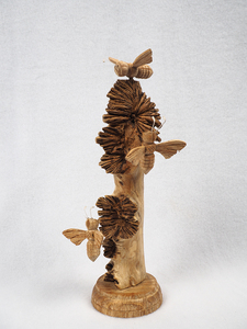 Escultura de madera tallada a mano para decoración del hogar, escultura De Seta, abeja, parasitario, ornamento, hecho a mano - Product Image 4