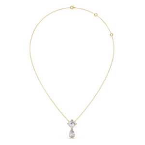 Collar de Diamantes de Laboratorio en Forma de Pera de Oro Rosa de 18K de Lujo para Mujer, Collar con Colgante de Oro Sólido, Joyería Elegante, Proveedor Mayorista de Exportación - Product Image 1