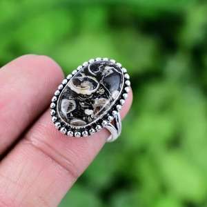 925 Sterling Silver Oval Cut Agate Gemstone Handmade Engagement Wedding <b>Ring</b> Prong Setting Trendy Unisex Fine Jewelry Certified - Product Image 4