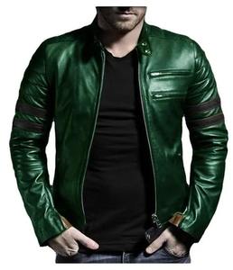 Chaqueta de Cuero de la Mejor Calidad para Hombre, con Cuello Alto y Cremallera, Todos los Colores y Tallas, Transpirable y Antibacteriana, Chaqueta de Invierno para Hombre - Product Image 1