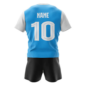 Nouvelle conception : Créez vos propres ensembles d'uniformes de rugby grande taille à manches courtes, 100 % polyester, respirants, séchage rapide, écologiques, confortables et légers - Product Image 3