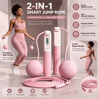 Corde à sauter numérique avec compteur, 3 modes, calories, KM, miles, sans fil, cordon en acier de 3 m, unisexe, fitness à domicile