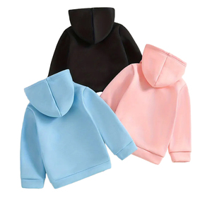 Sudaderas con Capucha Extra Grandes de Felpa Vintage para Niños, 100% Algodón, Ropa Urbana de Invierno, Letras Bordadas, Apliques Personalizados - Product Image 2