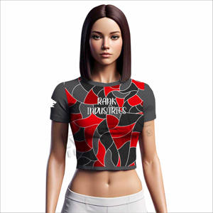เสื้อครอปสำหรับผู้หญิงเสื้อครอปแบบลำลองเสื้อครอปสำหรับผู้หญิงดีไซน์ล่าสุดโลโก้ของคุณ2025 - Product Image 1