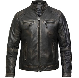 Veste en cuir noir homme - Product Image 5