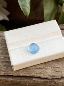 Piedra de cabujones con forma de Cojín cuadrado de Aguamarina de Color superior Natural con piedras preciosas de buen brillo para hacer joyas de 2,08 quilates - Product Image 5