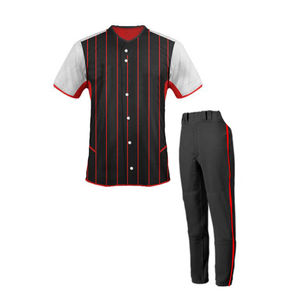 Uniformes de equipo de softbol de secado rápido antibacterianos transpirables personalizados de fábrica OEM, ropa deportiva de béisbol de alta calidad - Product Image 2