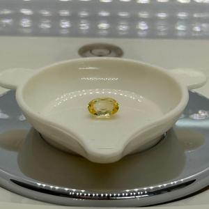 Saphir jaune chauffé en gros forme ovale à facettes pierres précieuses en vrac polies pour la fabrication de bijoux qualité étonnante naturelle - Product Image 2