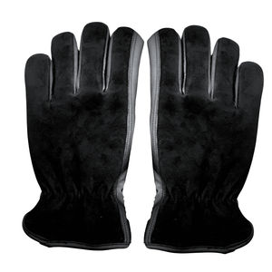 Gants de conducteur en cuir de chèvre noir et cuir fendu doublure polaire pouce Keystone chaud Durable Flexible quotidien décontracté quatre saisons - Product Image 5