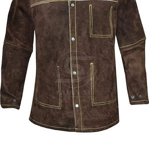 Nouvelle arrivée 2025, veste de soudage sur mesure, cuir de vache fendu, haute qualité, veste de soudage très vendue - Product Image 5