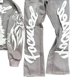 ชุดวอร์มผ้าฟเฟรนช์100% มีฮู้ดและกางเกงวอร์มพิมพ์ลายพัฟแบบกำหนดเองชุดวิ่งชุดวอร์มผ้าฝ้ายเฟรนช์เทอร์รี่ - Product Image 6