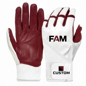 Gants de frappe de baseball de marque personnalisée en gros, design en cuir de chèvre souple, équipement d'élite pour adultes et jeunes, gants de frappe de softball - Product Image 4
