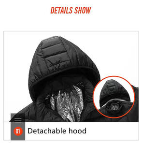 Vestes pour hommes chargeur USB double interrupteur fièvre chauffage manteau rembourré hommes hiver vers le bas Puffer Hoodies fabricant sur ZOHAN CREATIONS - Product Image 4