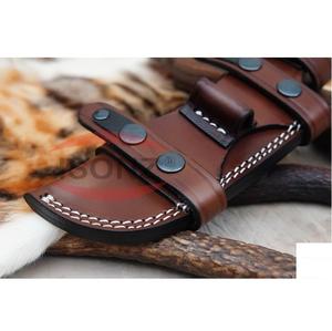Cuchillo táctico de caza de acero inoxidable de alta calidad profesional, Funda de cuero para supervivencia al aire libre, compatible con personalización - Product Image 1