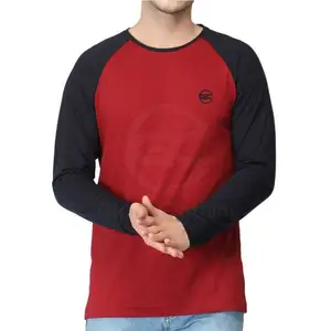 High Quality Custom Casual plain t shirt Round Neck Printed Black 100% Cotton Blank Men Long Sleeve T Shirts