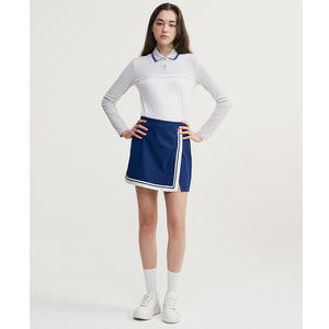 Benutzer definiertes Logo gedruckt Feuchtigkeit transport Langarm Regular Fit Tennis Top Shirt Reverse Collar Golf Polo für Frauen Tennis Wear - Product Image 3