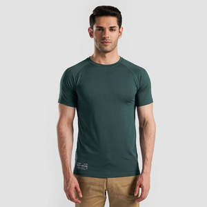 เสื้อยืดสีเขียวทรงสลิมฟิตแบบลำลองครอสเฟล็กซ์ - Product Image 1