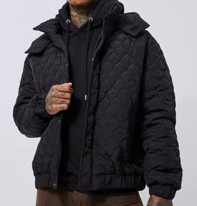 แจ็กเก็ตขนเป็ดระบายอากาศได้ดีสำหรับผู้ชายผ้าไนลอนสไตล์สตรีทปรับแต่งได้ - Product Image 6