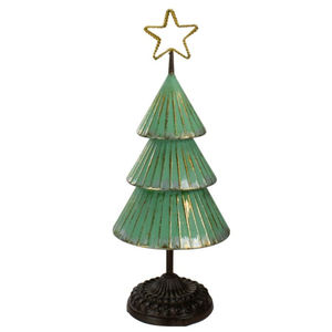 High Quality <b>Christmas</b> <b>Tree</b> With Cutout Star Topper Green And Gold Finish For Indoor Home <b>Christmas</b> Decoration On-Sale - Product Image 1