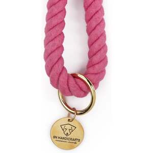 Handcrafted Pink Braided PU Rope <b>Dog</b> <b>Leash</b> – Medium <b>Dogs</b> Cute Solid Pattern Pet Walking & Training <b>Leash</b> - Product Image 4