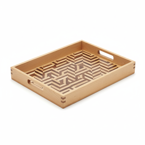 Bandeja de Madera Artesanal Moderna, Ecológica y de Primera Calidad para Servir Comida, Té, Café y Fines Decorativos - Product Image 6