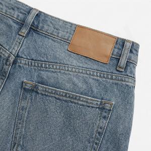 Jeans pour femmes de haute qualité, coupe ample, jambe large, taille haute, pantalon en denim, grande taille, couleur personnalisée, coton respirant - Product Image 4