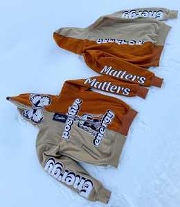 Custom Sun Faded pantalones de chándal bordados y Sudadera con capucha Jogging Suits Distressed Street Wear Full Face Zip up Hoodie Sweatsuit - Product Image 4