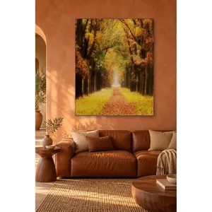 Impression sur toile de chemin forestier d'automne recouvert de feuilles de Fida - Product Image 3