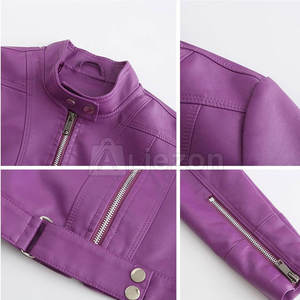 Dernier style, vente en gros, veste en cuir pour femmes coupe-vent, meilleure vente, veste en cuir imperméable pour femmes - Product Image 6