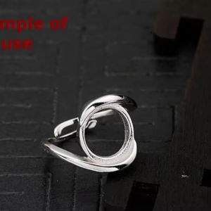 Bague de fiançailles, de mariage ou de fête d'anniversaire unisexe romantique en argent 925, magnifique coupe ovale semi-montée avec un design raffiné et scintillant - Product Image 1