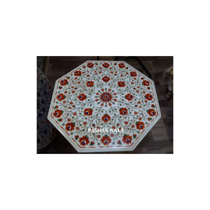 <b>Decorative</b> Stone Inlay <b>Table</b> <b>Top</b>, Pietra Dura <b>Table</b> <b>Top</b> - Product Image 5