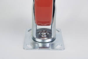 2023 Newest Design 6-Inch Red Polyurethane (PU) <b>Swivel</b> Plate Casters Rigid Medium Duty Trolley Equipment 200kg Capacity OEM - Product Image 5