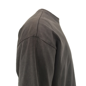 Logotipo impreso personalizado verano alta calidad hombres en blanco gota hombro Vintage Streetwear desteñido camiseta de gran tamaño Casual - Product Image 5